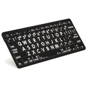 XL Print - White on Black Bluetooth Mini Keyboard