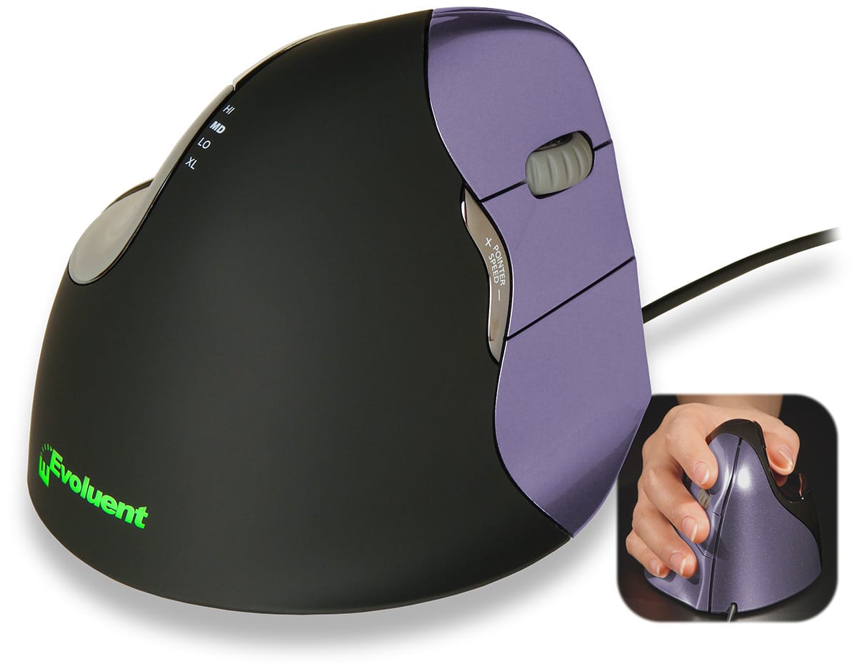 Evoluent VerticalMouse 4 (Right Handed Small Wired)